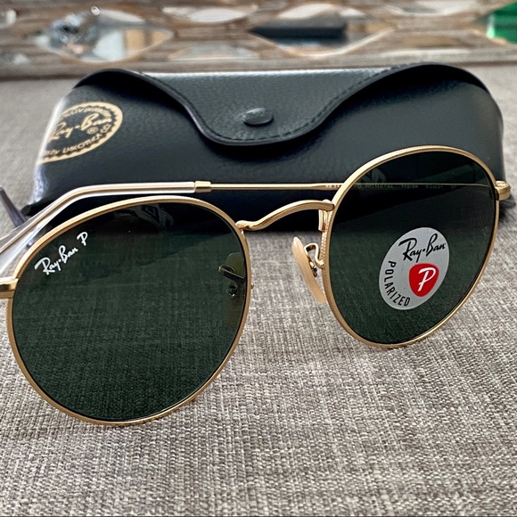 Ray-Ban RB3447 Round Metal Polarized Sunglasses - Picture 6 of 8